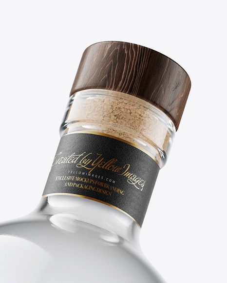 Glass Dry Gin Bottle Mockup