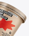 Kraft Paper Ice Cream Cup Mockup