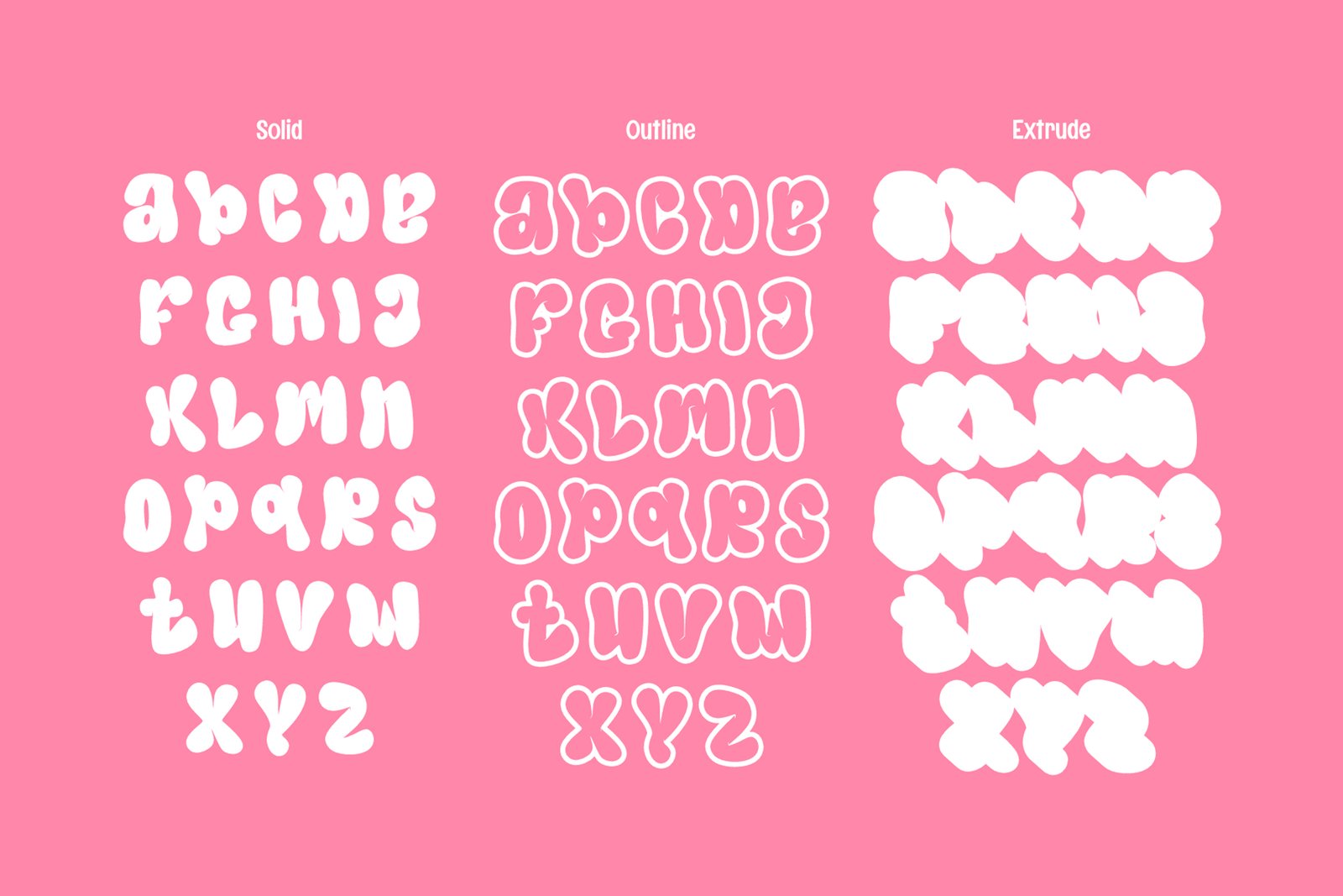 Onyx Vibe - 3d 90s layered display font
