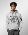 A Black Man in a Hoodie and Sweatpants Mockup