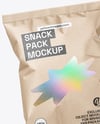 Kraft Paper Snack Bags Mockup