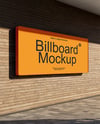 Outdoor Billboard on Wooden Wall Mockup