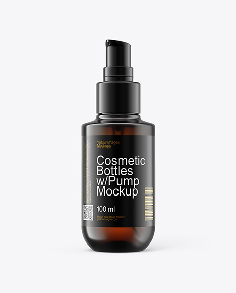 100ml Cosmetic Pump Bottle Mockup