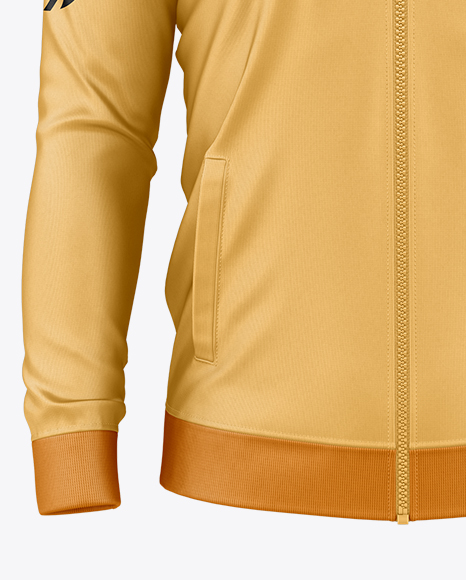 Long Sleeve Track Jacket Mockup - Front View