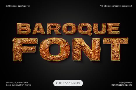 Gold Baroque Font