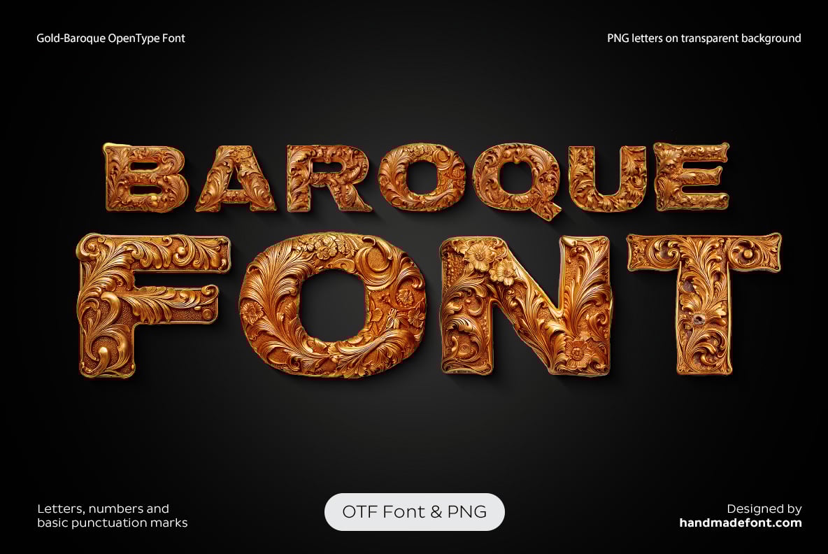 Gold Baroque Font