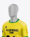 Full Soccer Kit w/ Mannequin Mockup - Half Side View
