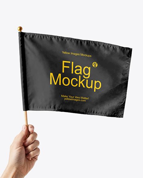 Flag in a Hand Mockup