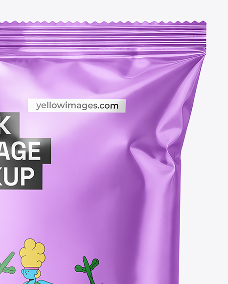 Metallic Snack Package Mockup