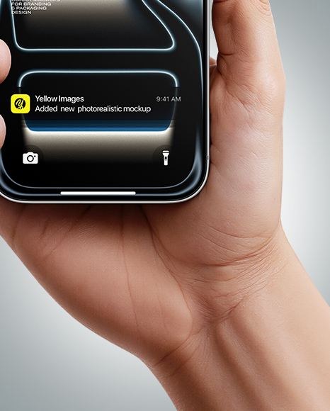 iPhone 17 Pro Max Silver in a Hand Mockup