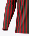 Men's Long Sleeve Polo Shirt Mockup - Front View