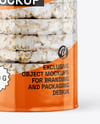 Transparent Package with Puffed Cakes Mockup