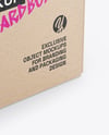 Kraft Paper Box with Plastic Handle Mockup