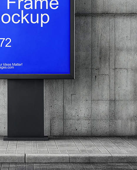 Advertising Stand with Poster Mockup