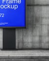 Advertising Stand with Poster Mockup