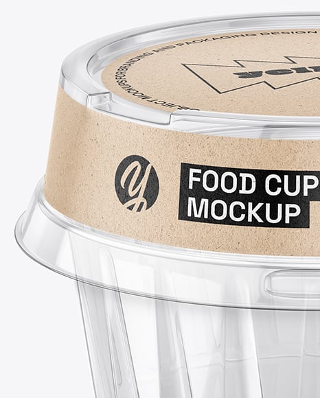 Clear Plastic Dessert Cup Mockup