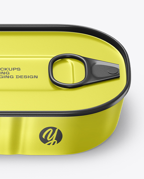 Oval Tin Can Mockup