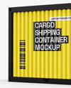 Cargo Shipping Container Mockup