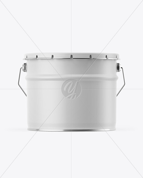 Matte Tin Can w/ Metallic Handle Mockup