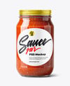 Glass Jar with Pizza Sauce Mockup