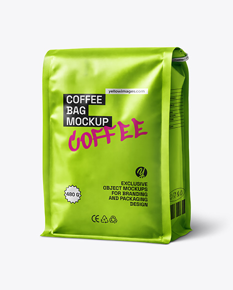 Metallic Coffee Bag Mockup
