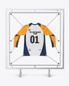 Training Jersey Hanging on a Hooked Frame Mockup