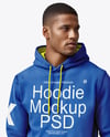 Black Man Wearing a Hoodie and Pants Mockup