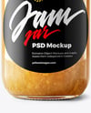 Glass Jar with White Grape Jam Mockup
