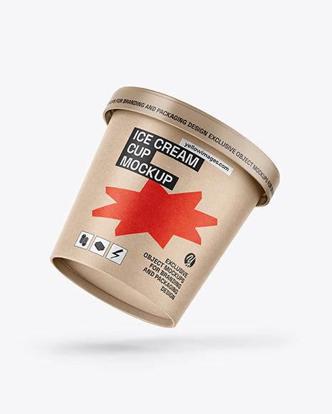 Kraft Paper Ice Cream Cup Mockup