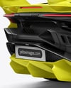 Sport Car Mockup - Back Half Side View