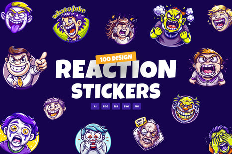 Reaction Stickers Set - Icons