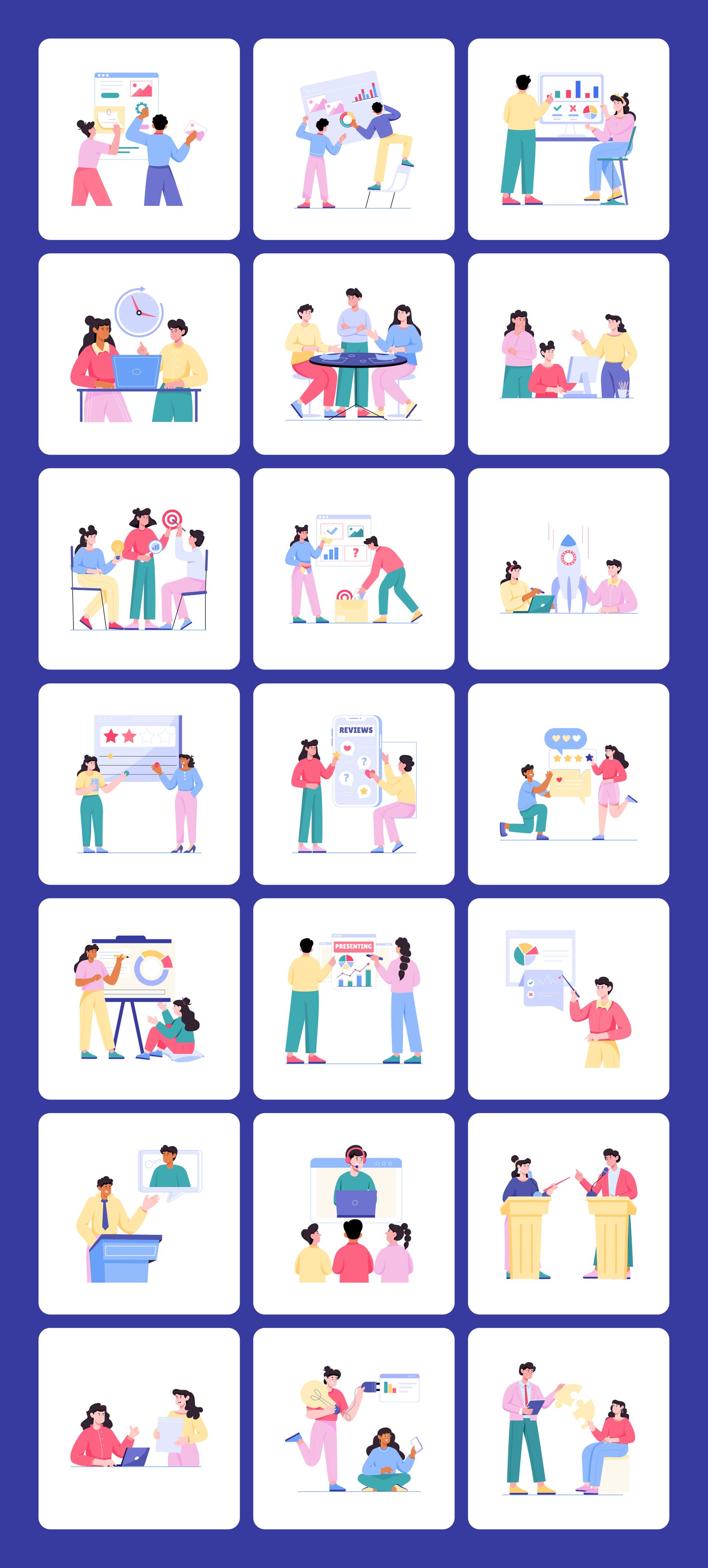 Business Flat Illustrations