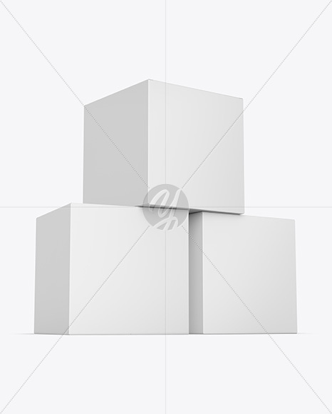 Three Paper Boxes Mockup