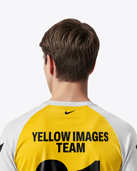 Soccer Player Wearing Raglan Long Sleeve Jersey and Shorts Mockup