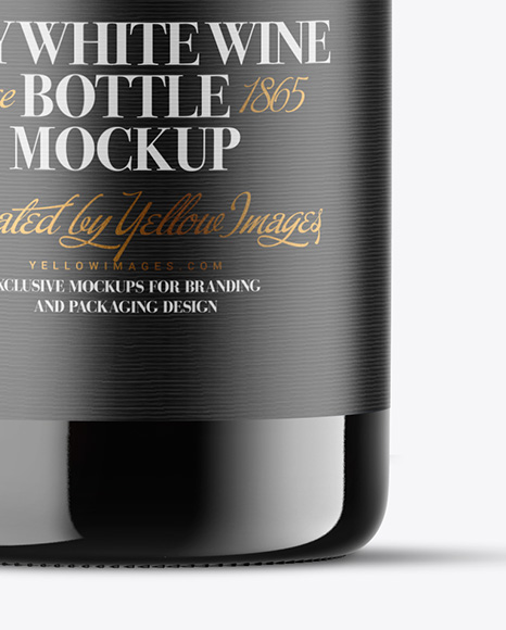 Antique Green Glass Red Wine Bottle Mockup