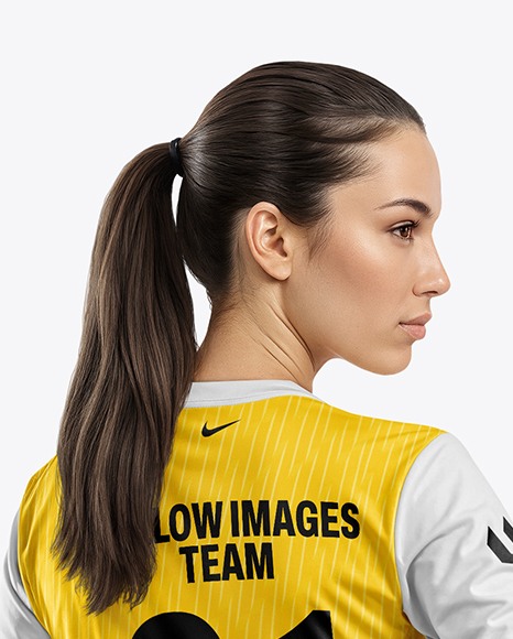 Female Soccer Goalkeeper Wearing Long Sleeve Jersey Mockup