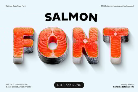 Salmon Font - Food font