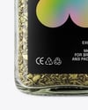 Square Glass Jar with Dried Tarragon Mockup