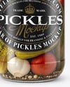 Glass Jar Filled Pickles and Pickled Tomatoes Mockup