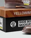 Pair of Chelsea Boots with Shoe Box Mockup