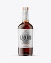 Black Rum Bottle Mockup