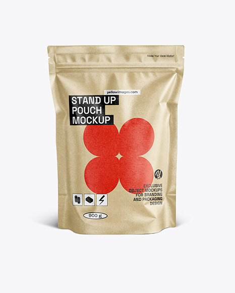 Kraft Stand-Up Pouch Mockup - Coffee pouch mockup