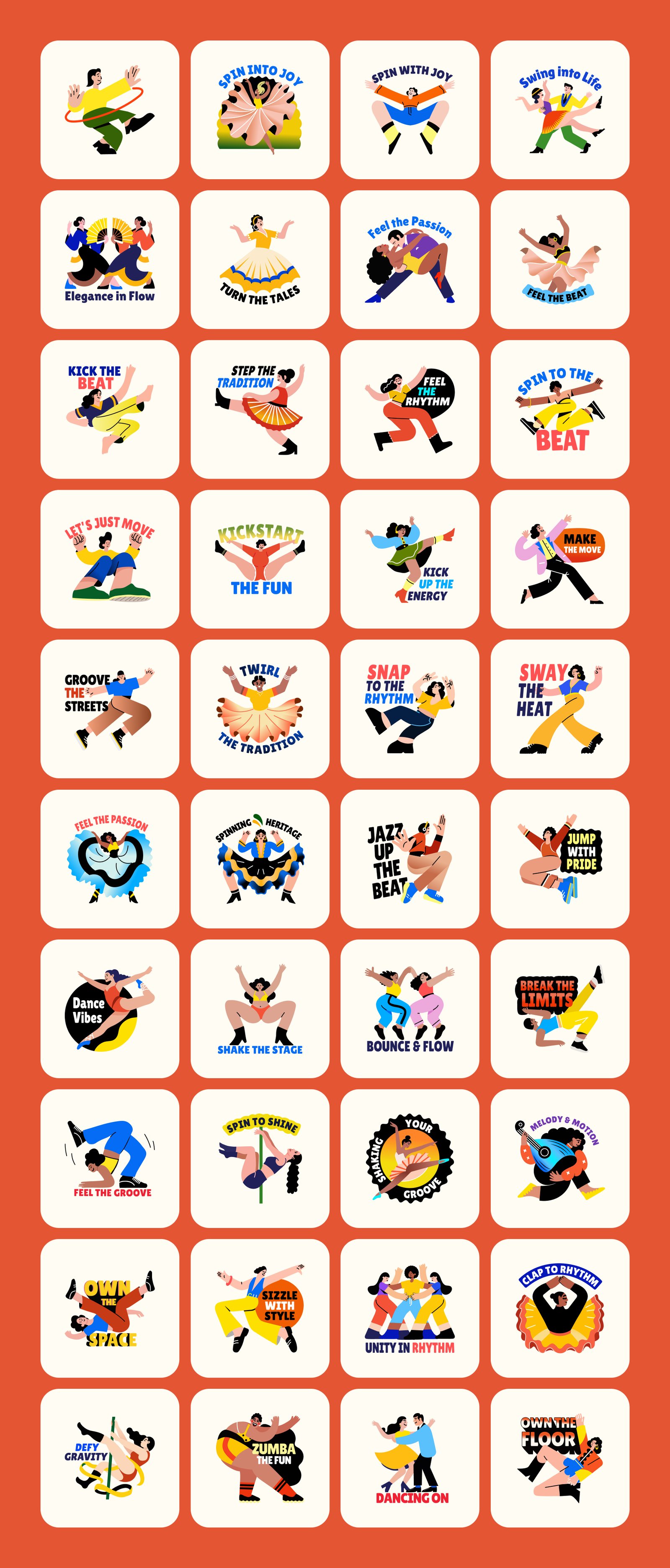 Dance Stickers Art Set