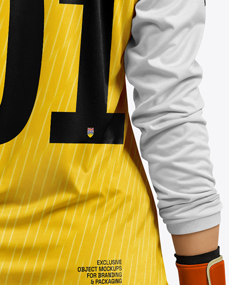 Female Soccer Goalkeeper Wearing Long Sleeve Jersey Mockup