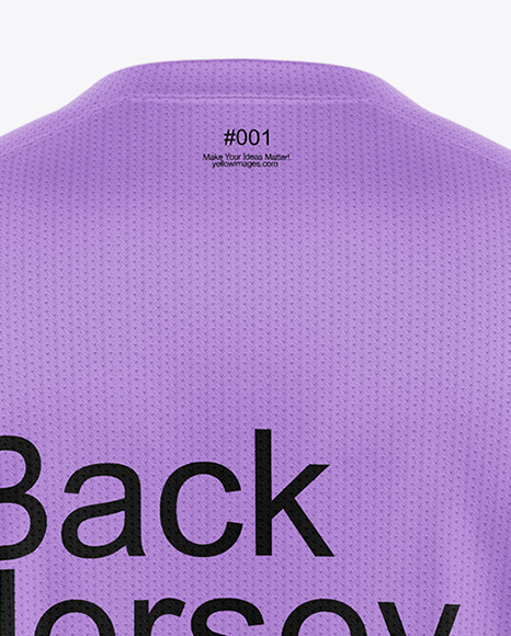 Raglan Long Sleeve Jersey Mockup - Back View