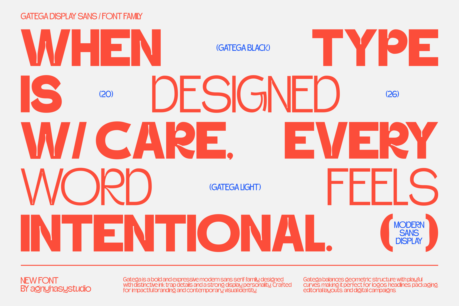 Gatega - Modern Inktrap Sans Family