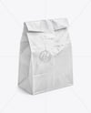 Paper Bag with Sticker Label Mockup