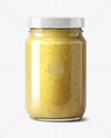 Glass Jar with Dijon Mustard Mockup