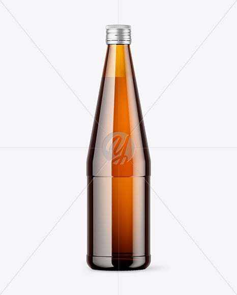 Amber Glass Bottle Mockup