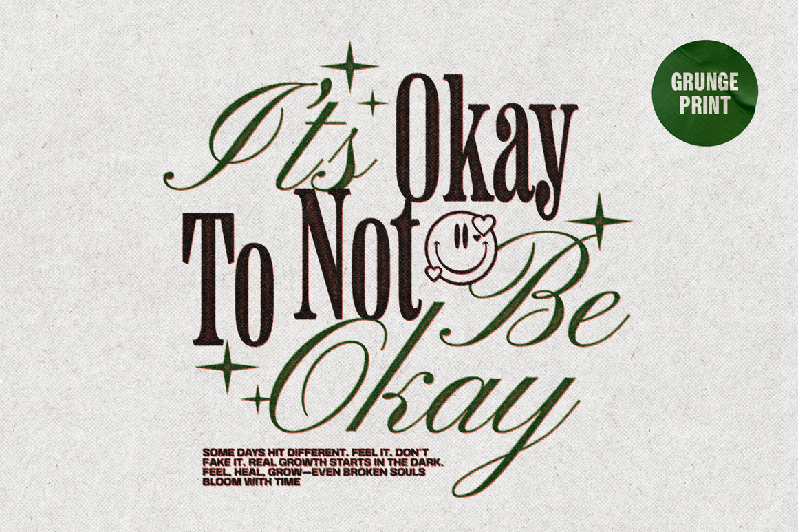 Grunge Text &amp; Logo Print Effect